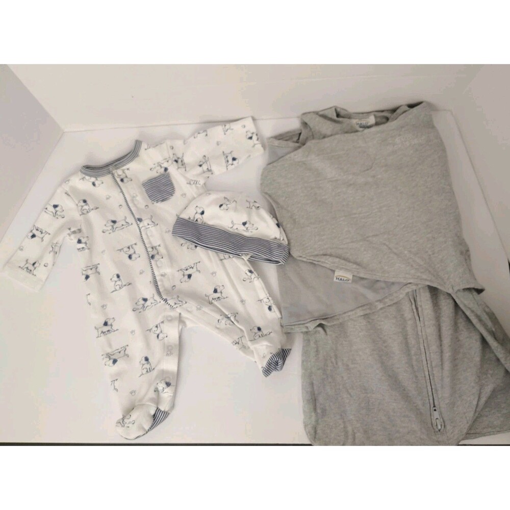 Newborn Bundle Halo Sleep Sack Pajamas & Hat